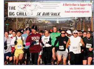 Photo of runners at the Big Chill in New Brunswick, N.J.