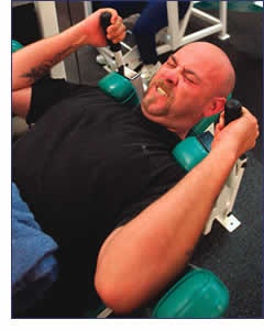 Photo of Jason Buckley pumping iron at 24-Hour Fitness