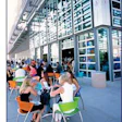 Photo of students sitting outside of the Chandler-Gilbert Community College Student Center