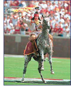 Photo of FSU's Seminole mascot