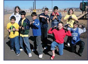 Photo of students holding Heavyhands