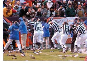 Photo of officials at a Cleveland Browns game