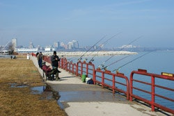 Photo of fisherman at Lakeshore State Park