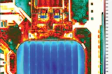 An infrared photo of the Dedmon Athletic Center's roof