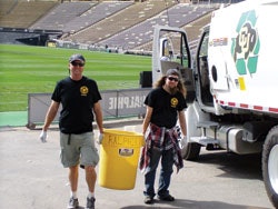 Photo of the University of Colorado's Zero Waste program at work.