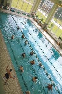 Photo of the saltwater pool at Washtenaw Community College