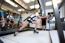 Photo of a young woman working out at Chelsea Piers