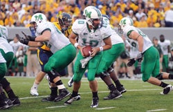 Photo of the Marshall football team during a Conference USA game
