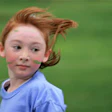 A photo of Abigail Rafter participating in the Girls on the Run program
