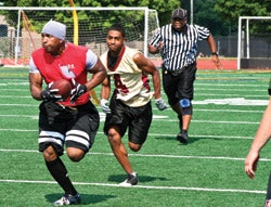 Photo of a flag football game