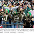 Photo of New York Jets fans cheering in the stands