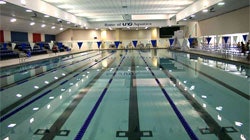 Photo of the 50-meter indoor pool at the University of New Orleans Lakefront Aquatic Center