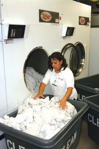 TOWEL DISSERVICE Over-drying increases linting, shortening the lifespan of terry cloth and other goods.