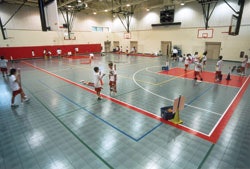PLAY IT SAFESynthetic modular surfaces built for sports and a variety of multipurpose activities are gradually replacing vinyl composition tile in school gymnasiums.