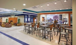 DIET AND EXERCISE Healthful food options greet visitors to The Leonard Center at Macalester College.