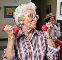 NATURAL CURLSImproved grip technologies help older adults maintain their hold on even the lightest free weights.