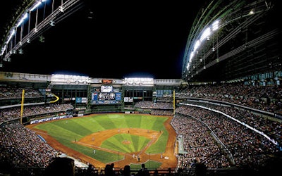 Photo of Miller Park, the Milwaukee Brewer's baseball stadium