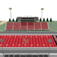 Rendering of Eastern Washington University's Woodward Field with red synthetic turf