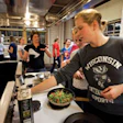 HOME COOKING University of Wisconsin varsity crew athletes learned how to prepare nutritious meals during a two-hour seminar last fall.