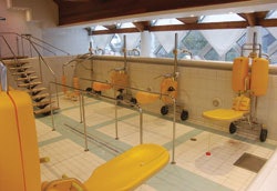 Photo of portable in-pool fitness equipment