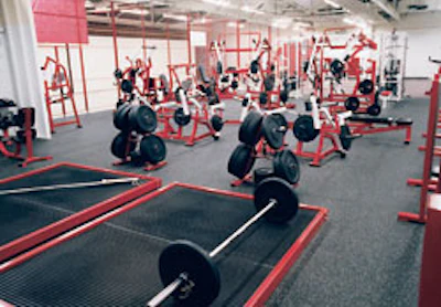 Photo of a high school weight room