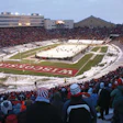 WINTER 'CAMP' February hockey could be accommodated in the University of Wisconsin's football venue only after pipes were insulated and restrooms brought back online.
