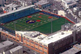 UP ON THE ROOF Roosevelt Stadium is built on top of a three-court gymnasium that seats 2,400 spectators, an auditorium, a cafeteria, a health center and other large spaces.