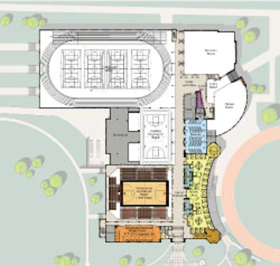 Floorplan of the Waverly Community Wellness Center at Wartburg College