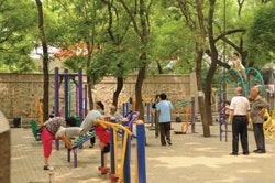 MADE IN CHINA Playgrounds for seniors in Beijing successfully mesh recreational users of different generations.