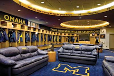 THE LEADERS INVEST The University of Michigan recently spent $14.5 million to renovate its baseball and softball facilities to include state-of-the-art amenities.