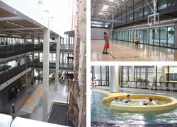 Interior photos of the University of Iowa Campus Recreational and Wellness Center (Photos © Recreational Services-The University of Iowa)