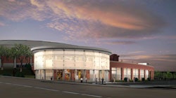 Rendering of the University of Michigan Basketball Player Development Center (Rendering courtesy of TMP Architecture)