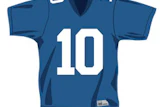 Graphic of a football jersey