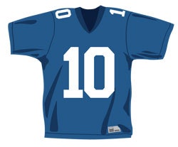 Graphic of a football jersey