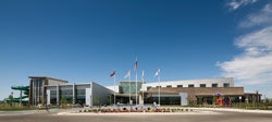 The Campbell County Recreation Center in Gillette, Wyo., combines a full-service public recreation center with an indoor field house for track & field, tennis and soccer events. (Photo by Edward LaCasse, courtesy of Ohlson Lavoie Collaborative)