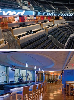 Oklahoma City Arena, previously known as the Ford Center, was transformed through the addition of