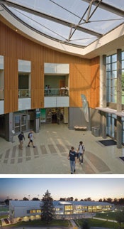 Photo of skylights at the WELL on the campus of California State University, Sacramento