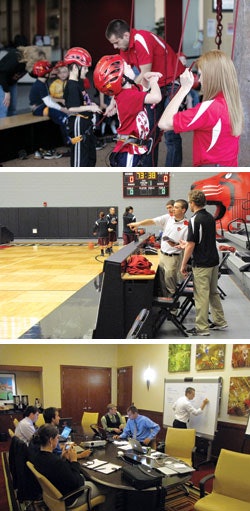 Davenport University's student employees open and close the recreation center, perform game operations for university athletic teams, help run special events and even help manage the department's budget.