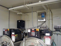 Ozone disinfection systems can be retrofitted to virtually any existing washing units, although machines with maximum programmability are always preferable. (Photo courtesy of Clearwater Tech Ozone Systems)