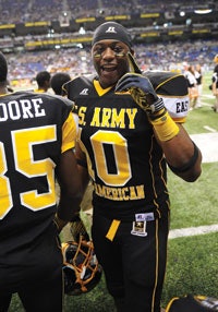 Heavily recruited linebacker C.J. Johnson smiled for the camera during the 2011 U.S. Army All-American Bowl, but he blamed Facebook for making the recruiting experience