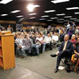 University of Tennessee athletic director Mike Hamilton looked on from the front row as Cuonzo Martin addressed the media as the Volunteers' new men's basketball coach. (Image courtesy of AP Photo/Wade Payne)