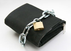 Photo of a locked wallet
