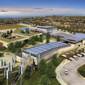 Los Angeles Unified School District's net-zero South Region High School #15 will open next year in San Pedro, Calif., with abundant wind and solar power. (Rendering courtesy of CO Architects)