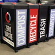 Dedicated waste receptacles, manufactured in-state from recycled plastics, will debut inside Ohio Stadium this fall. (Photo courtesy of The Ohio State University)