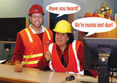 Creative informational campaigns involving staff members warned Lynnwood Recreation Center patrons of an impending 16-month shutdown. (Image courtesy of City of Lynnwood)