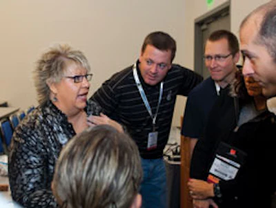Ruby Newell-Legner speaks to attendees at ABC 2010