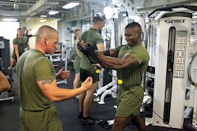 Functional-strength equipment, such as the Cybex Bravo, will soon be incorporated into HITT centers on Marine bases nationwide. (Photo by Sgt. Jesse Johnson, courtesy of United States Marine Corps)