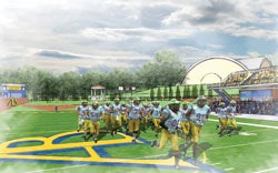 With groundbreaking on an outdoor multisport complex slated for April, Alderson-Broaddus College will debut football, men's and women's lacrosse, women's tennis and men's volleyball this fall. (Photo courtesy of The Collaborative Inc.)