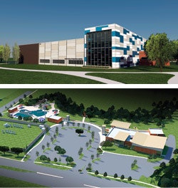 The future University at Albany Athletic and Recreation Complex (Renderings courtesy of Brinkley Sargent Architects)
