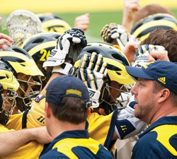 By jumping into competition this spring, Michigan became the first BCS school in 31 years to add varsity men's lacrosse. (Photo courtesy of the University of Michigan)